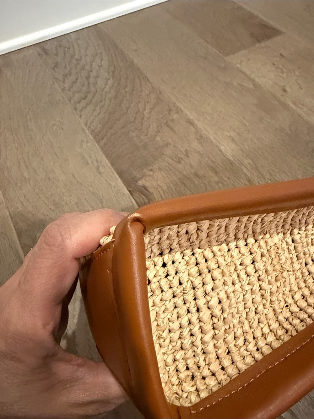 Christian Louboutin Mini By My Side Raffia & Leather Tote with Detachable Strap - Picture 12 of 16